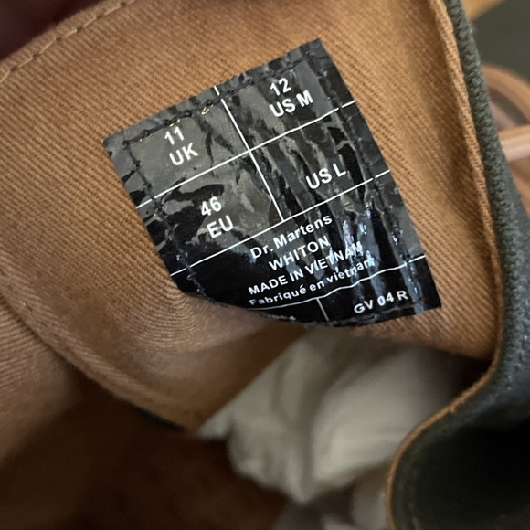 Dr. Martens Whiton Men's Green And Brown Shoes Size 12 AW004 - Picture 2 of 6